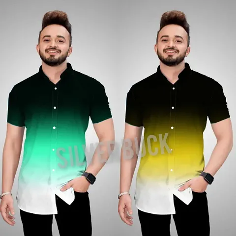 Classy Digital Casual Shirt For Men Pack Of 2