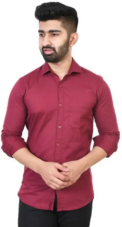 Comfortable Spandex Long Sleeves Casual Shirt For Men