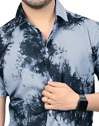 Men Cotton Blend Printed Casual Shirt-thumb3
