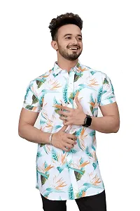 Men Cotton Blend Printed Casual Shirt-thumb1