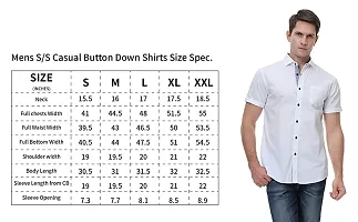 Silver Buck Men's Checkered Poly Cotton Fullsleeve Classic Collar Casual Shirt (White) Size:-X-Large-thumb3