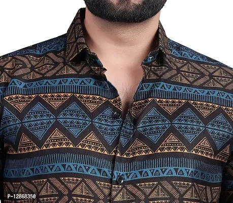 Stylish Cotton Blend Printed Shirt For Men-thumb4