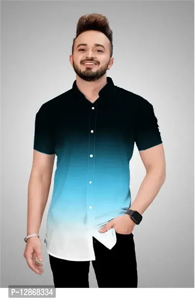 Stylish Cotton Blend Solid Shirt For Men-thumb0