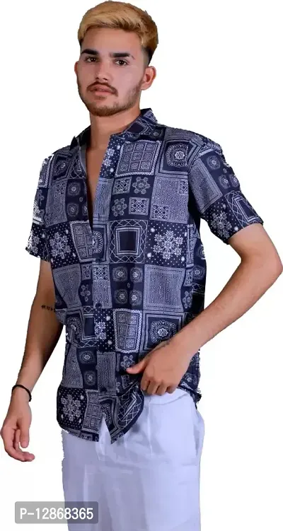 Stylish Cotton Blend Printed Shirt For Men