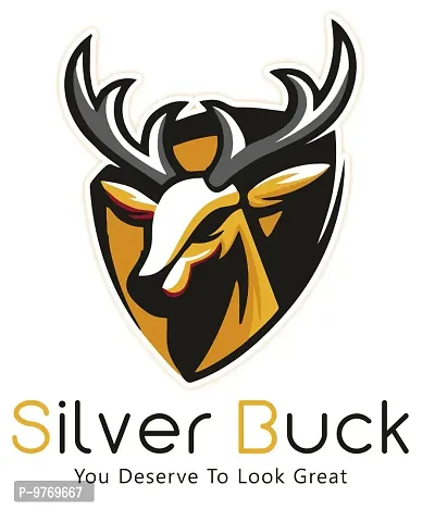 Silver Buck Men's Digital Printed Poly Cotton Halfsleeve Classic Collar Casual Shirt (Sky Blue) Size:-Medium-thumb5
