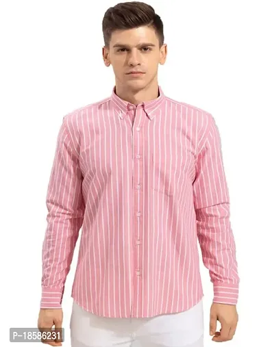 Stylish Cotton Blend Striped Casual shirt for Men-thumb0