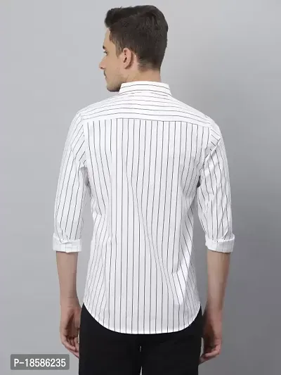 Stylish Cotton Blend Striped Casual shirt for Men-thumb2