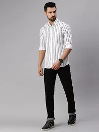 Stylish Cotton Blend Striped Casual shirt for Men-thumb4