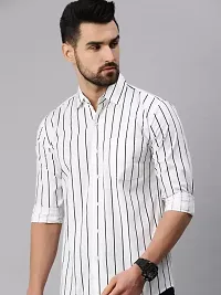 Stylish Cotton Blend Striped Casual shirt for Men-thumb2