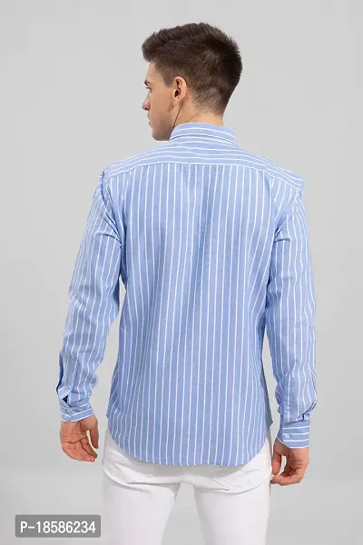 Stylish Cotton Blend Striped Casual shirt for Men-thumb3