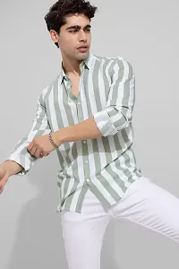 Stylish Cotton Blend Striped Casual shirt for Men-thumb2