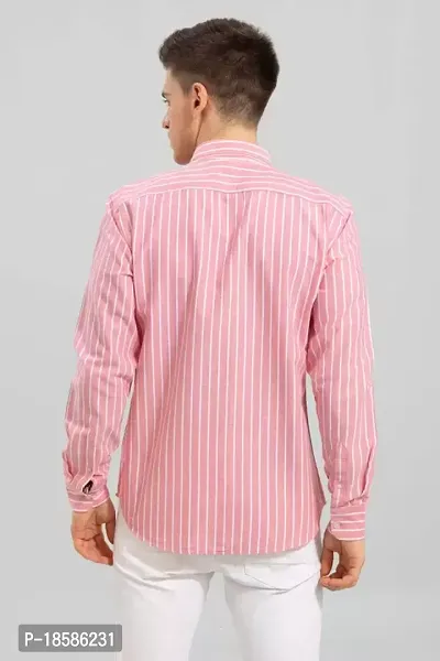 Stylish Cotton Blend Striped Casual shirt for Men-thumb4