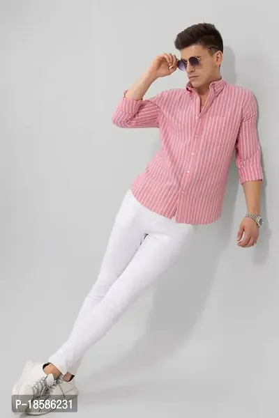 Stylish Cotton Blend Striped Casual shirt for Men-thumb2