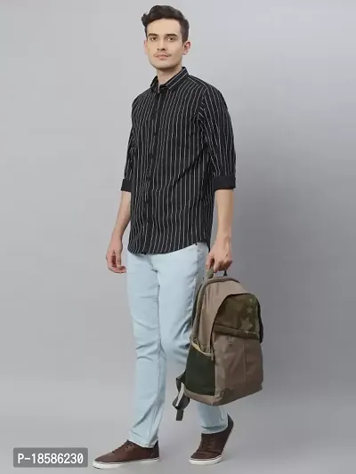 Stylish Cotton Blend Striped Casual shirt for Men-thumb5