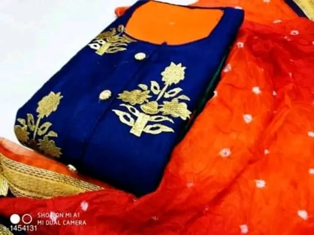 Silk Dress Material with Dupatta