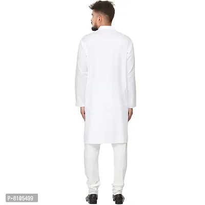 Seawind Men's Cotton Straight Kurta Pyjama Set (XXXL (42), WHITE)-thumb2