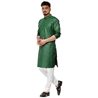 Seawind Men's Cotton Straight Kurta Pyjama Set (XXL (40), GREEN)-thumb2