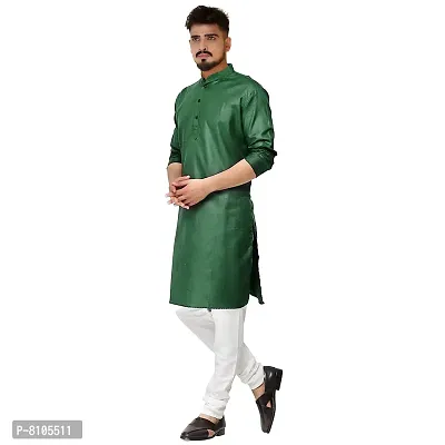 Seawind Men's Cotton Straight Kurta Pyjama Set (XXL (40), GREEN)-thumb3