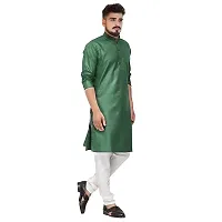 Seawind Men's Cotton Straight Kurta Pyjama Set (XXL (40), GREEN)-thumb3