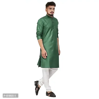 Seawind Men's Cotton Straight Kurta Pyjama Set (XXL (40), GREEN)-thumb4