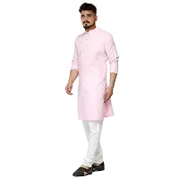 Seawind Men's Cotton Straight Kurta Pyjama Set (XXL (40), PINK)-thumb3