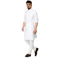 Seawind Men's Cotton Straight Kurta Pyjama Set (XXXL (42), WHITE)-thumb3