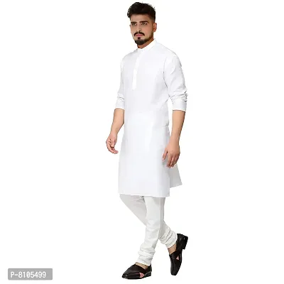 Seawind Men's Cotton Straight Kurta Pyjama Set (XXXL (42), WHITE)-thumb4