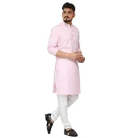 Seawind Men's Cotton Straight Kurta Pyjama Set (XXL (40), PINK)-thumb2