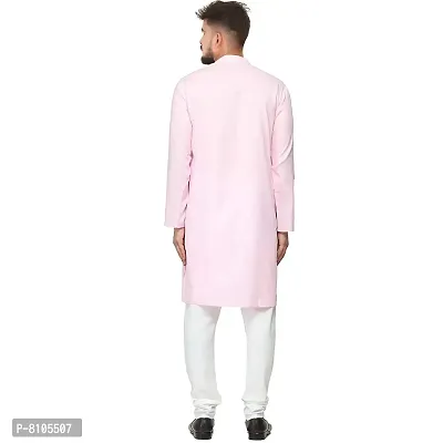 Seawind Men's Cotton Straight Kurta Pyjama Set (XXL (40), PINK)-thumb2