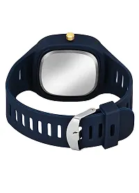 Design Square Dial Analog Watches with Rubber Strap Stylish Watch for Mens and Boys-thumb1