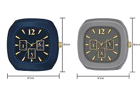 KIMY Square Multi DIAL Analog Silicon Strap ADDI Stylish Designer Analog Watch for Man  Boys pack of 2 watch-thumb3