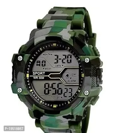 Premium Military Green Army Digital Sport Black Dial Sports Mens and Boys Watch