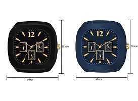 KIMY Square Multi DIAL Analog Silicon Strap ADDI Stylish Designer Analog Watch for Man  Boys pack of 2 watch-thumb3