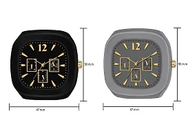 KIMY Square Multi DIAL Analog Silicon Strap ADDI Stylish Designer Analog Watch for Man  Boys pack of 2 watch-thumb3