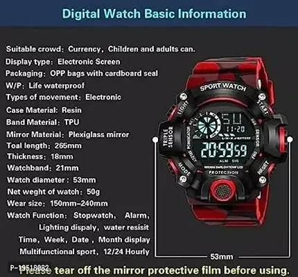 Digital Watch Shockproof Multi Functional Automatic Full Black Color Strap Waterproof Digital Sports Watch for Mens Kids Watch for Boys Watch for Men Pack of 1-thumb2