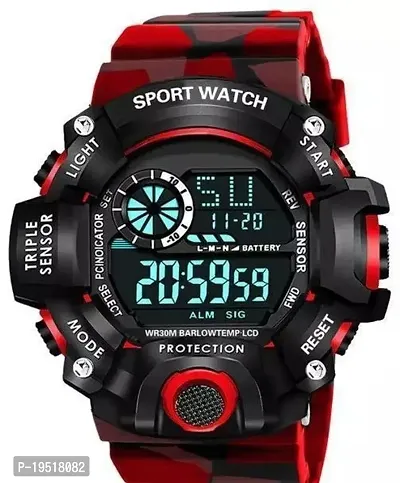 Digital Watch Shockproof Multi Functional Automatic Full Black Color Strap Waterproof Digital Sports Watch for Mens Kids Watch for Boys Watch for Men Pack of 1-thumb0