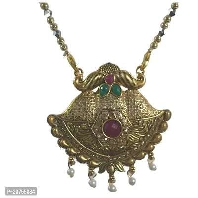 Mangaslutra Necklace/Mala/Loktes/Har With Earrings/Jhumka/Kan Bali Jewellery Set For Ladies Women  Girls Latest Fashion Stylish Design in Alloys Metal With Shape of Pigeon/God Chain