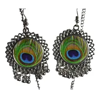 Latest Fashion Stylish Design Oxidised German Silver Plated Antique Tribal Traditional Jewellery Set For Ladies Women  Girls Kohlapuri  Afghan Design-thumb2