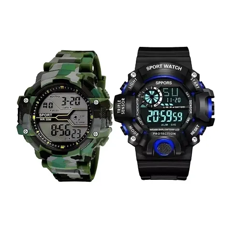 Classy Digital Watches for Men, Pack of 2