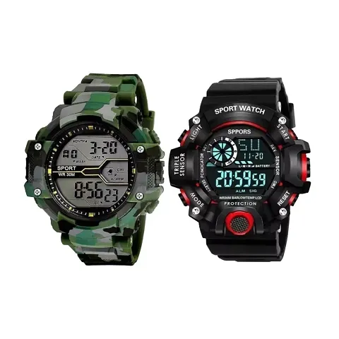 Classy Digital Watches for Men, Pack of 2