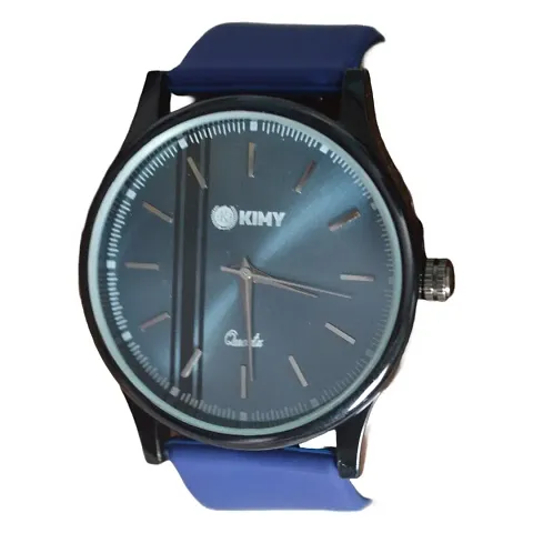 KIMY premium analog watches with a traditional style for men and boys, including a Silicone strap and a round dial.