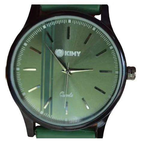 KIMY premium analog watches with a traditional style for men and boys, including a Silicone strap and a round dial.