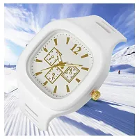KIMY Miller Analog  LED digital combo watches for men and boys with traditional style silicone straps  Square dial.-thumb1