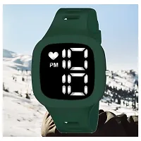 KIMY Miller Analog  LED digital combo watches for men and boys with traditional style silicone straps  Square dial.-thumb2