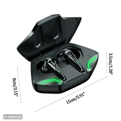 TWS Wireless Gaming in Ear Earbuds with Beast Mode(40ms Low Latency), 40H Playtime, Blazing LEDs, Quad Mics  Signature Sound, ASAP Charge(10 Mins= 180 Mins)(Black Sabre)-thumb3