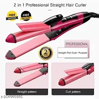 2 in 1 Hair Styler - Straightener, Curler / Hair Straightener For Girls And Women / Professional Hair Straightener for Girls  Women-thumb3