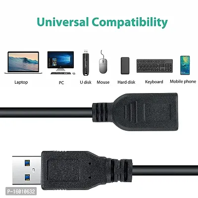 CRAFT WORLD usb extension cable USB 2.0 Male A To Female A Hi-Speed 480Mbps Extension Cable For Laptop/PC/Mac/Printers-thumb2