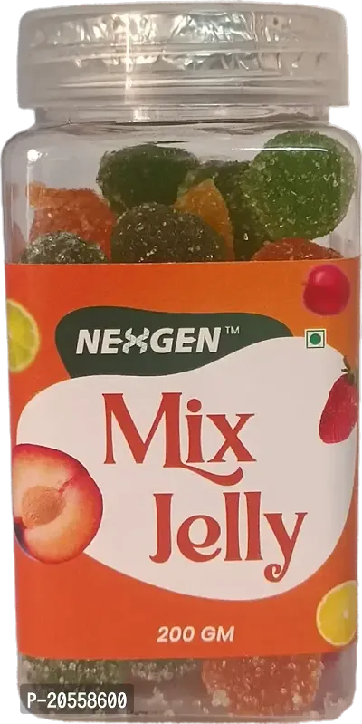 Delicious Pure Organic Mix Jelly Jar 200 Grams