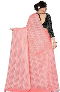 Stylish Chiffon Pink Saree with Blouse piece For Women-thumb2
