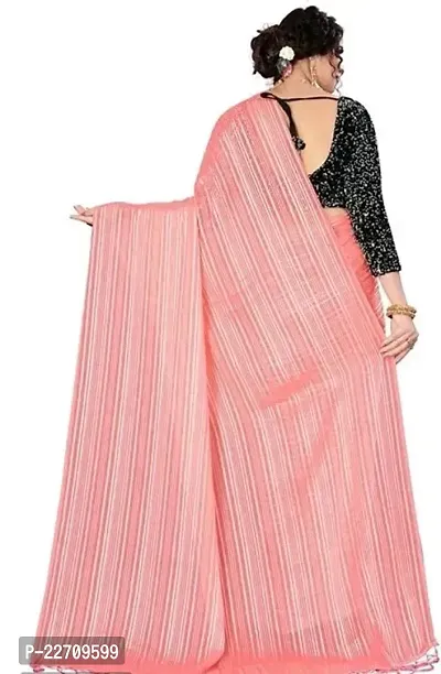 Stylish Chiffon Pink Saree with Blouse piece For Women-thumb3